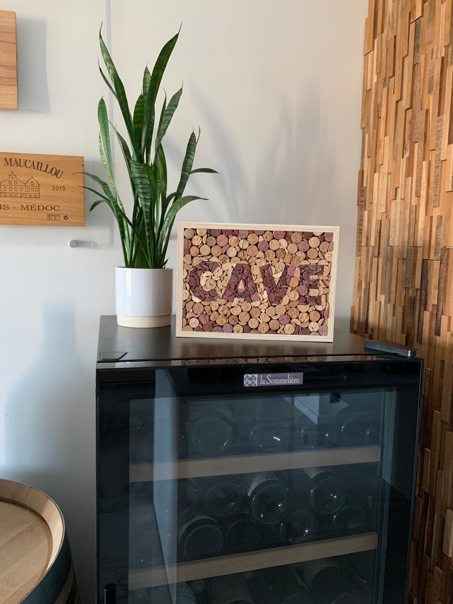 Tableau en bouchons de liège « Cave »