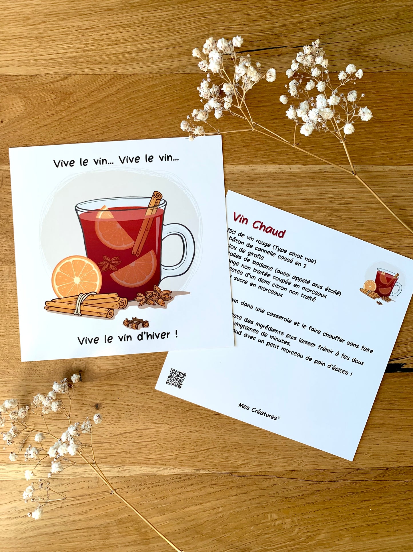 Illustration et recette du vin chaud