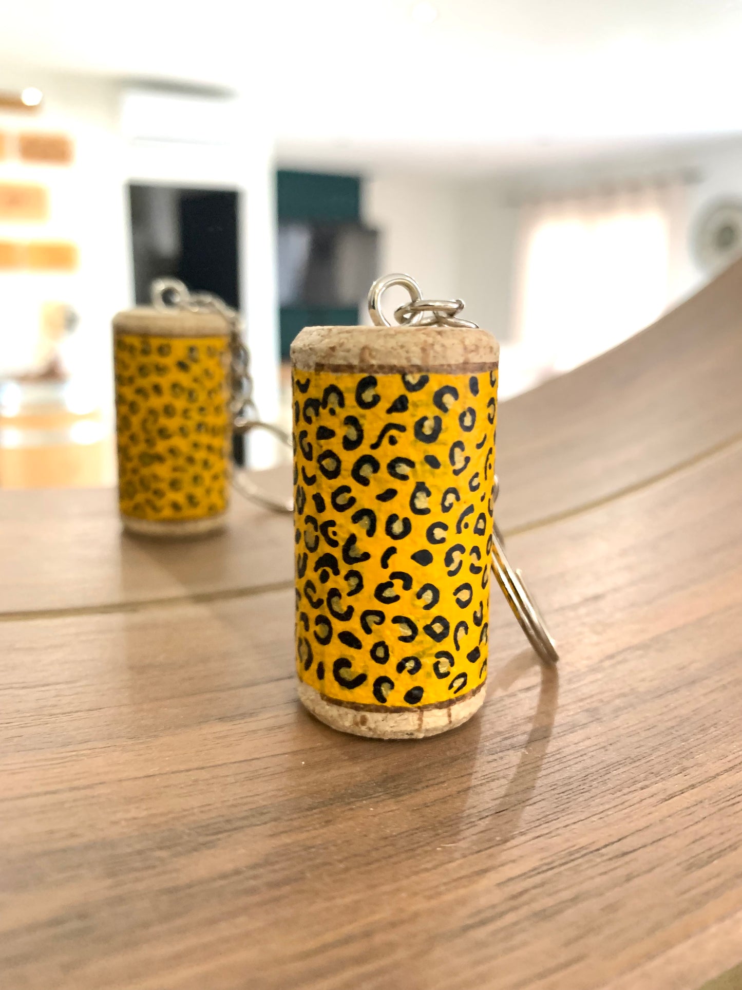 Porte-clés jaune « Leo »