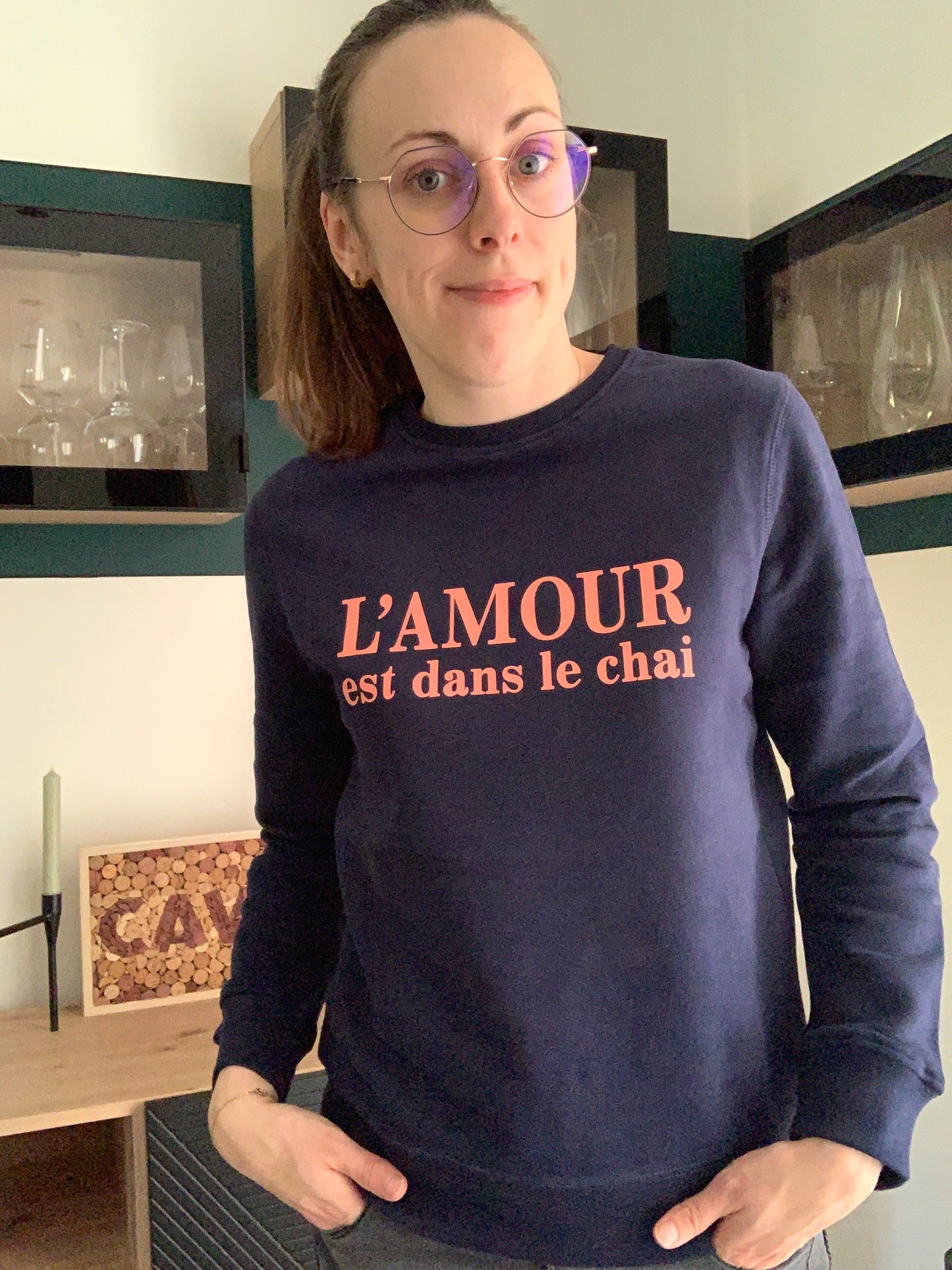 Sweat-shirt femme « L’amour est dans le chai »