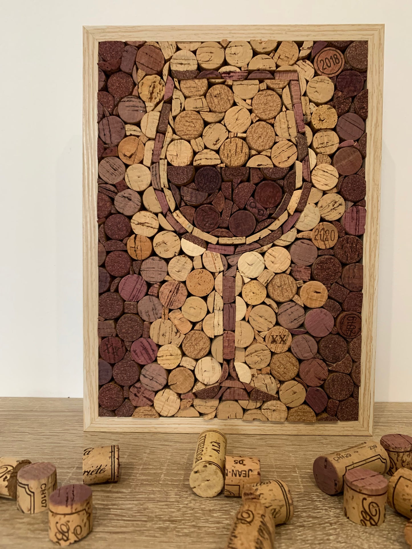 Tableau en bouchons de liège « Verre de vin »
