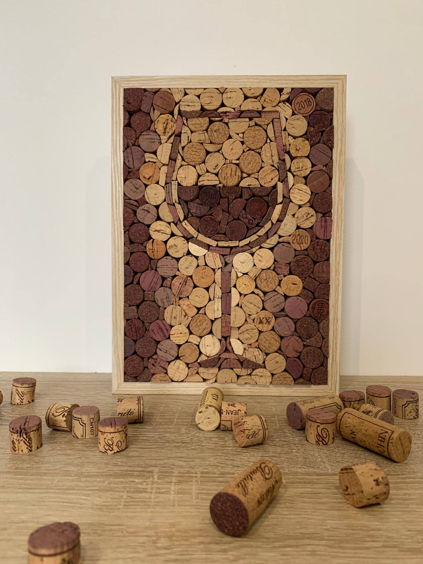 Tableau en bouchons de liège « Verre de vin »