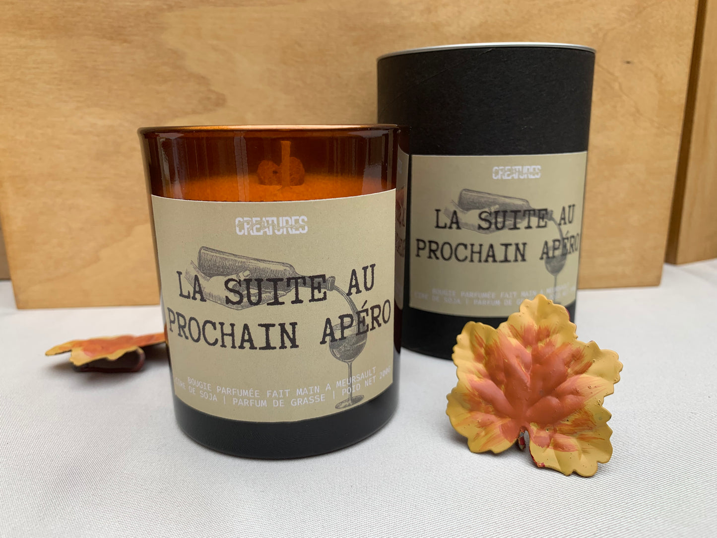 Bougie à message humoristique La suite au prochain apéro