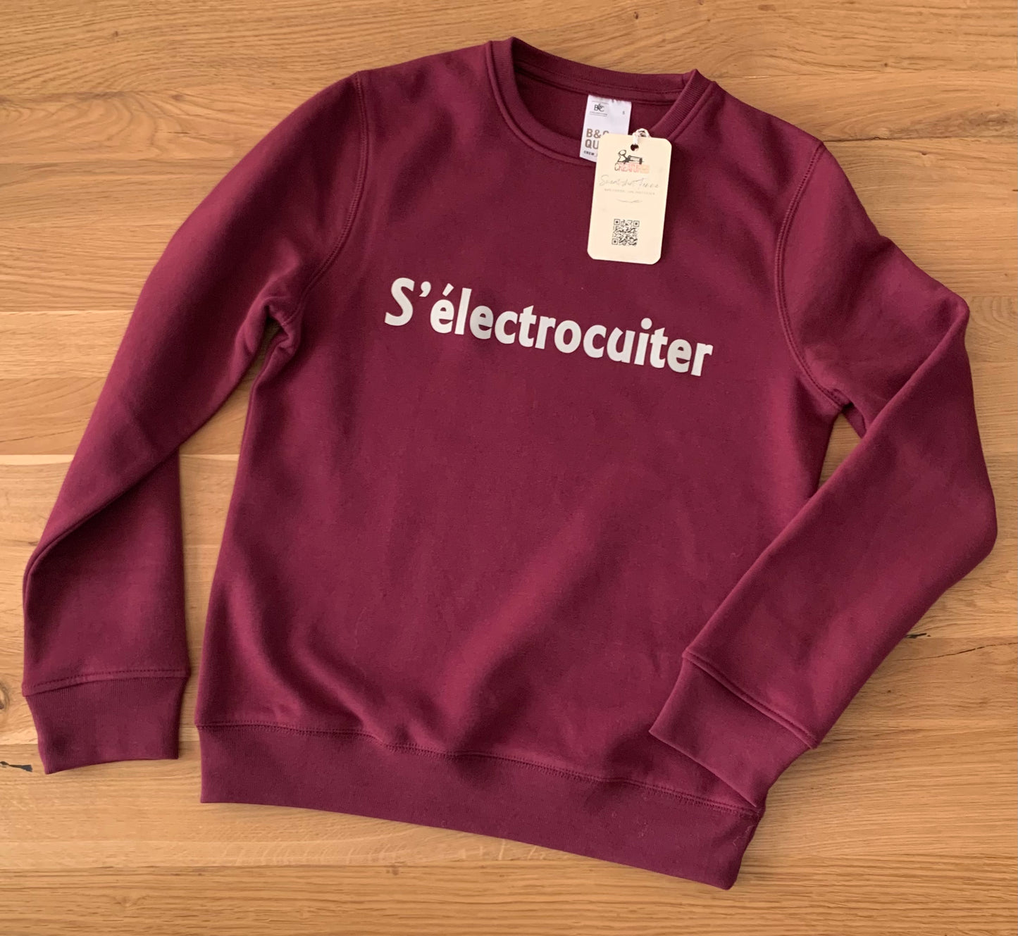 Sweat-shirt femme « S’electrocuiter »