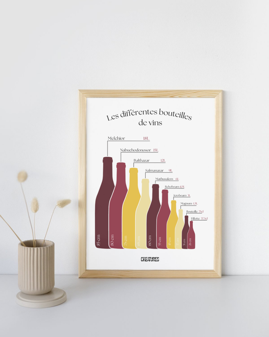 Affiche A4 « Les différentes tailles de bouteilles »