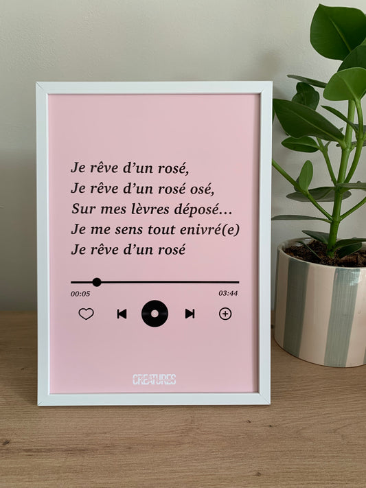 Affiche « Je rêve d’un rosé »