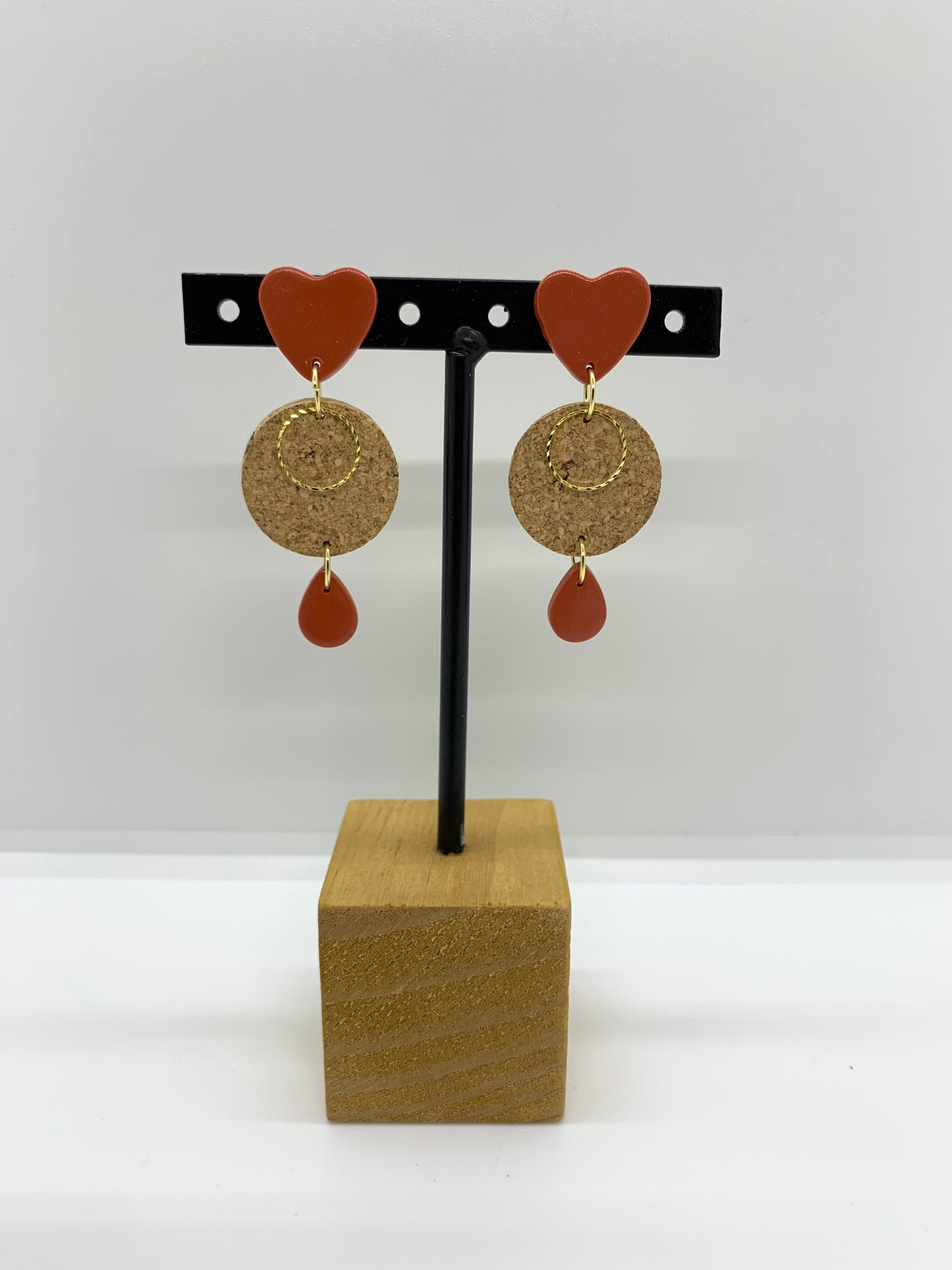 Boucles d’oreilles doubles « Coeur »