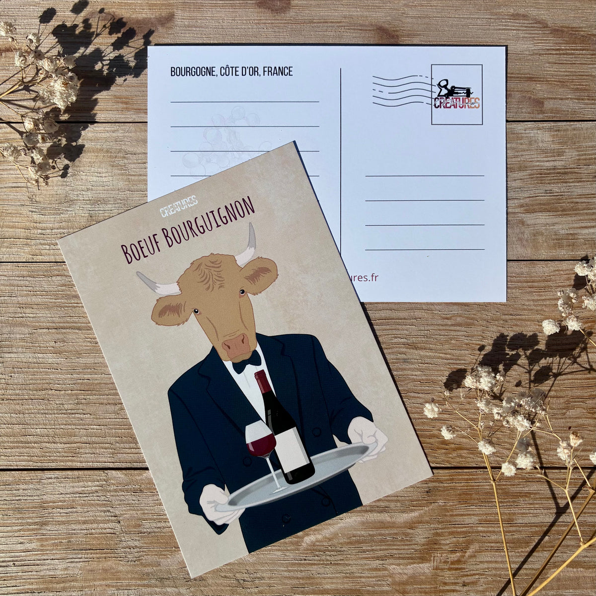 Carte postale « Bœuf Bourguignon »
