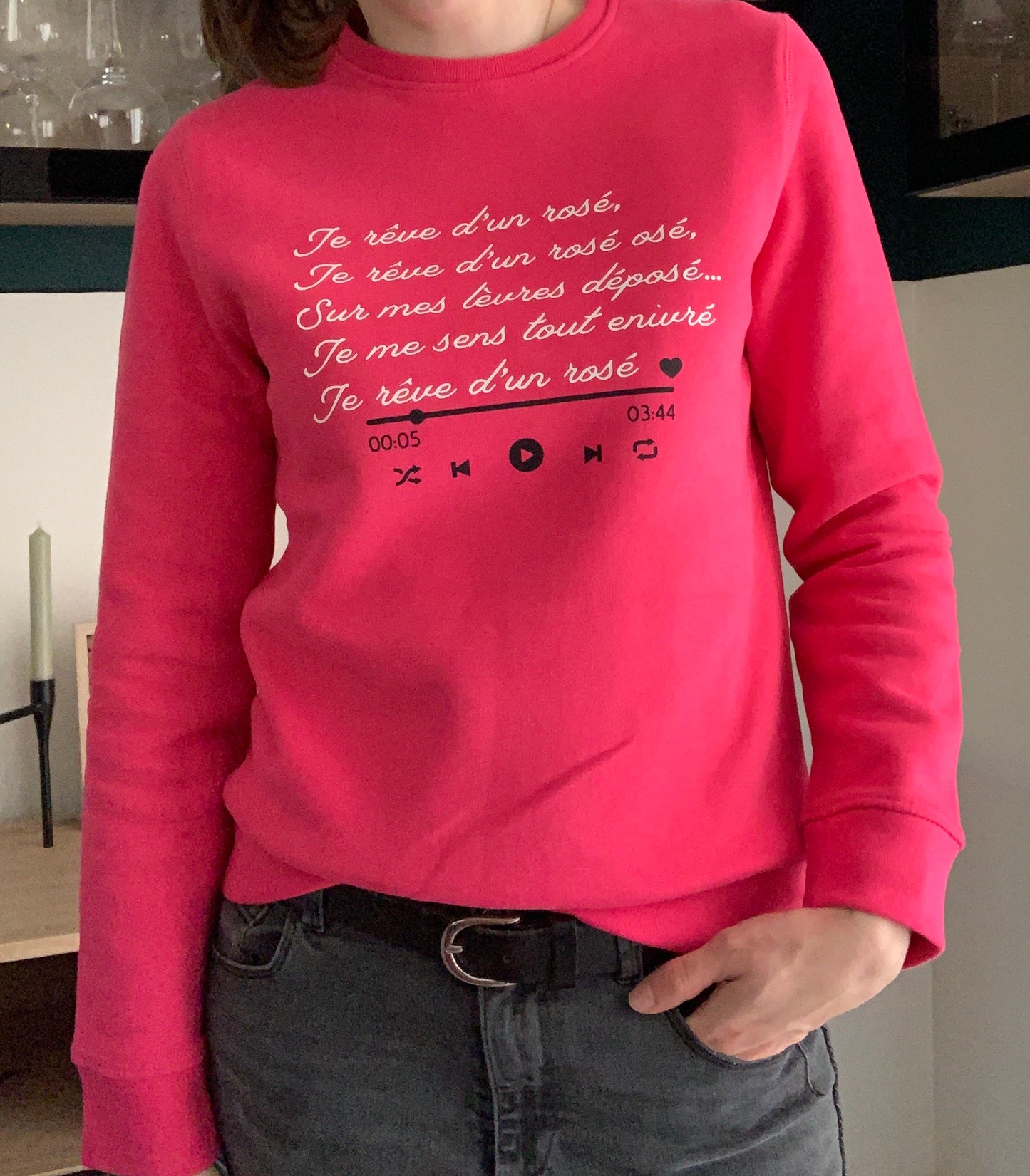 Sweat-shirt femme « Je rêve d’un rosé »