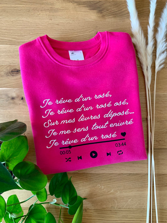 Sweat-shirt femme « Je rêve d’un rosé »