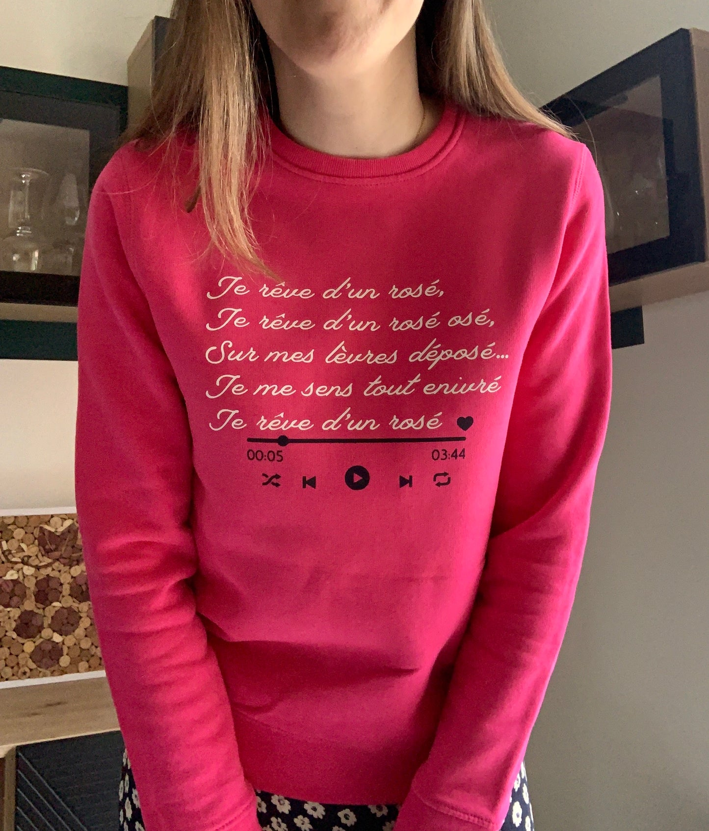 Sweat-shirt femme « Je rêve d’un rosé »